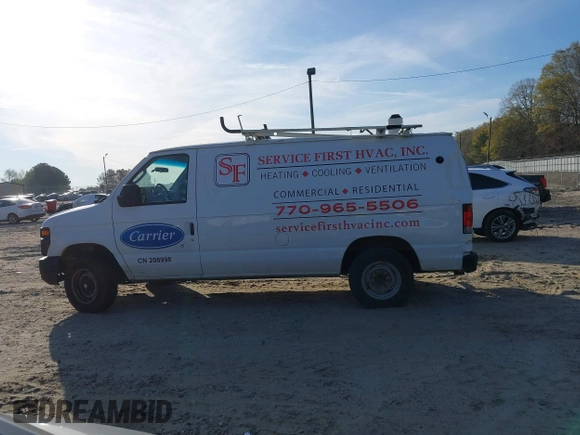 2013 Ford Econoline Cargo Commercial with VIN 1FTNE1EW4DDA35701, listed as a IAAI auction lot 41900327 with 226,733 mi miles and . Bid and sale history available at carsss.com. Image 14.