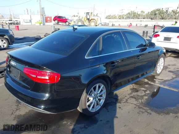 2016 Audi A4 Premium with VIN WAUAFAFL0GN008491, listed as a IAAI auction lot 41323195 with 90,777 mi miles. Bid and sale history available at carsss.com. Image 4.