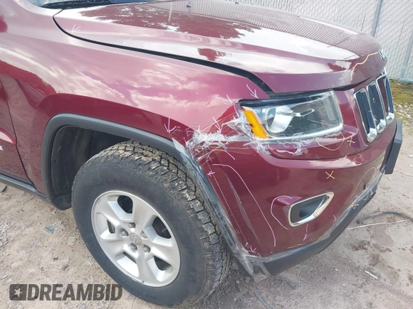 2016 Jeep Grand Cherokee Laredo with VIN 1C4RJFAG8GC318878, listed as a IAAI auction lot 42600747 with 85,882 mi miles and . Bid and sale history available at DreamBid. Image 17.