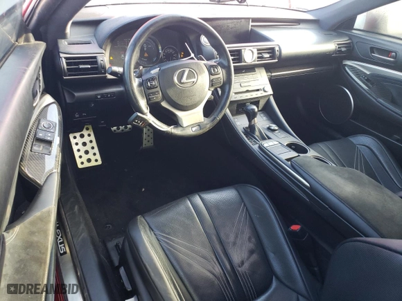2015 Lexus RC F with VIN JTHHP5BC5F5003196, listed as a Copart auction lot 77601864 with 116,745 mi miles and Salvage Title. Bid and sale history available at carsss.com. Image 8.