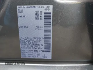 2024 Nissan Altima 2.5 SR with VIN 1N4BL4CWXRN400628, listed as a IAAI auction lot 41861082 with 8,199 mi miles. Bid and sale history available at carsss.com. Image 9.