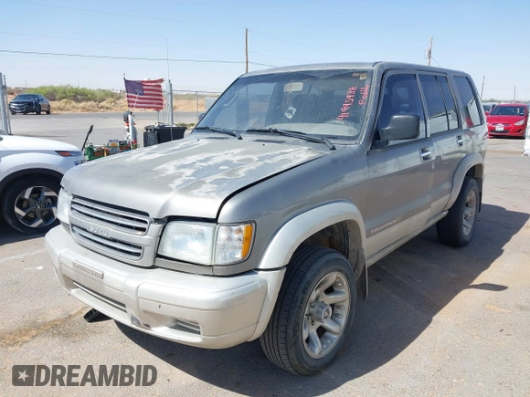 2001 Isuzu Trooper S with VIN JACDS58X717J02087, listed as a IAAI auction lot 41995938 with 206,818 mi miles and . Bid and sale history available at DreamBid. Image 2.