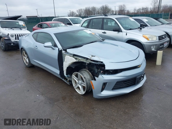 2017 Chevrolet Camaro 1LT with VIN 1G1FB1RS8H0155074, listed as a IAAI auction lot 41977532 with 104,210 mi miles. Bid and sale history available at carsss.com. Image 1.