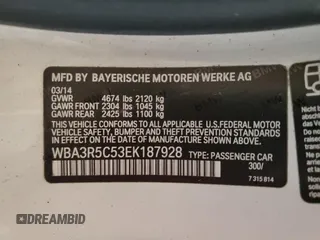 2014 BMW 4 Series 435i xDrive z VIN WBA3R5C53EK187928, wystawiony jako Copart lot #60636425 z przebiegiem 108 991 mil mil oraz Czysty tytuł • Clean title. Historia ofert i sprzedaży dostępna na DreamBid. Obrazek 12.