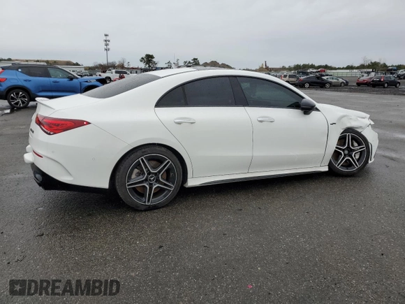 2022 Mercedes-Benz CLA 35 AMG with VIN W1K5J5BB3NN297103, listed as a Copart auction lot 47923634 with Not Provided miles and . Bid and sale history available at DreamBid. Image 3.