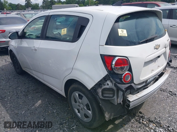 2015 Chevrolet Sonic LS with VIN 1G1JA6SH3F4207922, listed as a IAAI auction lot 42434022 with 123,459 mi miles and . Bid and sale history available at DreamBid. Image 3.