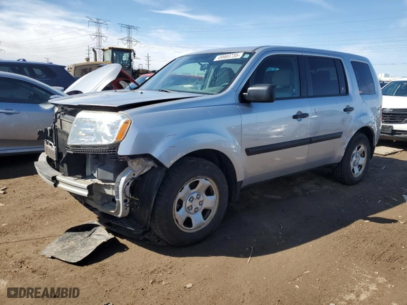 2013 Honda Pilot LX with VIN 5FNYF4H23DB020992, listed as a Copart auction lot 49983735 with 108,925 mi miles and Salvage Title. Bid and sale history available at carsss.com. Image 1.