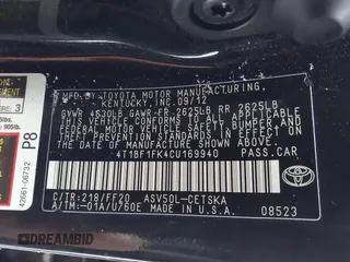 2012 Toyota Camry L with VIN 4T1BF1FK4CU169940, listed as a IAAI auction lot 41493413 with 165,865 mi miles and . Bid and sale history available at DreamBid. Image 9.