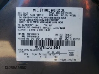 2018 Ford EcoSport SE with VIN MAJ3P1TE0JC211064, listed as a Copart auction lot 45269905 with 97,531 mi miles and Clean Title. Bid and sale history available at DreamBid. Image 13.