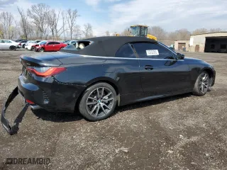 2022 BMW 4 Series 430i with VIN WBA23AT02NCH83569, listed as a Copart auction lot 53329575 with 0 mi miles and Salvage Title. Bid and sale history available at carsss.com. Image 3.