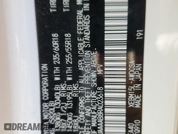 2024 Lexus RZ 450e Premium z VIN JTJAAAAB8RA023618, wystawiony jako Copart lot #43230375 z przebiegiem 8307 mil mil oraz Szkody całkowita. Historia ofert i sprzedaży dostępna na DreamBid. Obrazek 13.