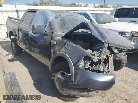 2005 Ford F-150 XLT with VIN 1FTPW14525KE57297, listed as a Copart auction lot 58652035 with Not provided miles and Salvage title. Bid and sale history available at DreamBid. Image 4.