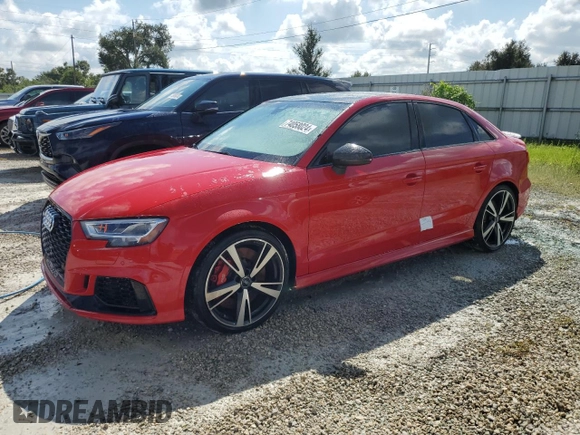2020 Audi RS 3 z VIN WUABWGFF7LA905865, wystawiony jako Copart lot #74058024 z przebiegiem 7 414 mil mil oraz Nie do naprawy • Non repairable. Historia ofert i sprzedaży dostępna na DreamBid. Obrazek 1.