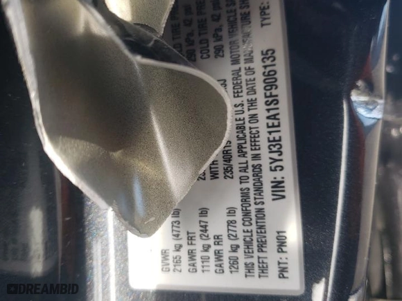 2025 Tesla Model 3 Long Range with VIN 5YJ3E1EA1SF906135, listed as a Copart auction lot 47032875 with 2,331 mi miles and Non Repairable. Bid and sale history available at carsss.com. Image 13.