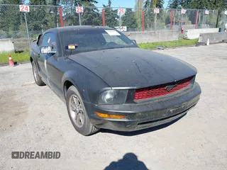 2005 Ford Mustang Deluxe with VIN 1ZVFT80N455171384, listed as a IAAI auction lot 42068853 with 258,491 mi miles. Bid and sale history available at carsss.com. Image 6.