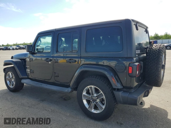 2019 Jeep Wrangler Unlimited Sahara z VIN 1C4HJXEN0KW588687, wystawiony jako Copart lot #52812895 z przebiegiem 91 486 mil mil oraz Szkoda całkowita • Salvage title. Historia ofert i sprzedaży dostępna na DreamBid. Obrazek 2.