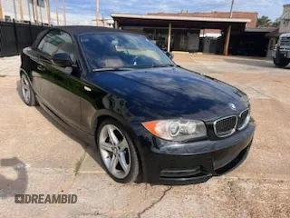 2010 BMW 1 Series 135i with VIN WBAUN9C51AVK41985, listed as a Copart auction lot 75176734 with 111,215 mi miles and Clean Title. Bid and sale history available at carsss.com. Image 1.