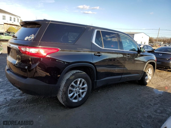 2021 Chevrolet Traverse LS with VIN 1GNEVFKW3MJ207176, listed as a Copart auction lot 82544224 with 55,290 mi miles and Salvage Title. Bid and sale history available at carsss.com. Image 3.