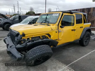2021 Jeep Wrangler Unlimited Willys with VIN 1C4HJXDN7MW570675, listed as a Copart auction lot 49425805 with 53,687 mi miles and Salvage Title. Bid and sale history available at DreamBid. Image 1.