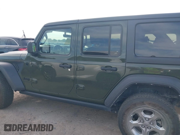 2021 Jeep Wrangler Unlimited Sport S with VIN 1C4HJXDN6MW669228, listed as a IAAI auction lot 42301326 with 64,503 mi miles and . Bid and sale history available at DreamBid. Image 14.