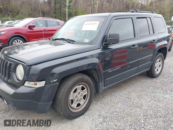 2014 Jeep Patriot Sport with VIN 1C4NJPBB7ED822885, listed as a IAAI auction lot 41947079 with 76,740 mi miles. Bid and sale history available at carsss.com. Image 17.