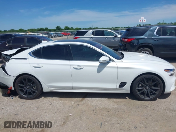 2022 Genesis G70 2.0T with VIN KMTG34TA5NU103935, listed as a IAAI auction lot 42325277 with 30,142 mi miles and . Bid and sale history available at DreamBid. Image 13.