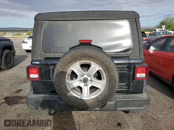 2021 Jeep Wrangler Unlimited Sport with VIN 1C4HJXDG5MW509925, listed as a Copart auction lot 56345885 with 25,549 mi miles and Salvage title. Bid and sale history available at DreamBid. Image 6.