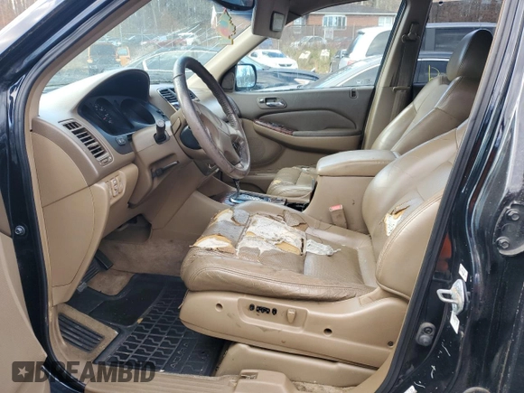 2001 Acura MDX with VIN 2HNYD18271H524448, listed as a Copart auction lot 84850514 with 0 mi miles and Salvage Title. Bid and sale history available at carsss.com. Image 7.