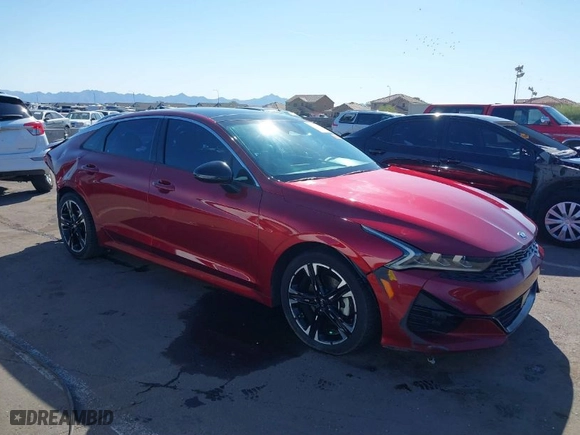 2021 Kia K5 GT-Line with VIN 5XXG64J29MG004427, listed as a IAAI auction lot 41841813 with 135,936 mi miles. Bid and sale history available at carsss.com. Image 1.