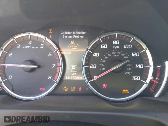 2018 Acura TLX w/A-SPEC Pkg with VIN 19UUB3F63JA004842, listed as a IAAI auction lot 41755857 with 134,777 mi miles. Bid and sale history available at carsss.com. Image 7.