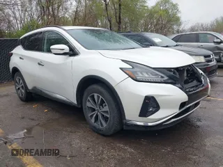 2023 Nissan Murano SV with VIN 5N1AZ2BJ7PC138117, listed as a IAAI auction lot 41966311 with 44,912 mi miles. Bid and sale history available at carsss.com. Image 1.