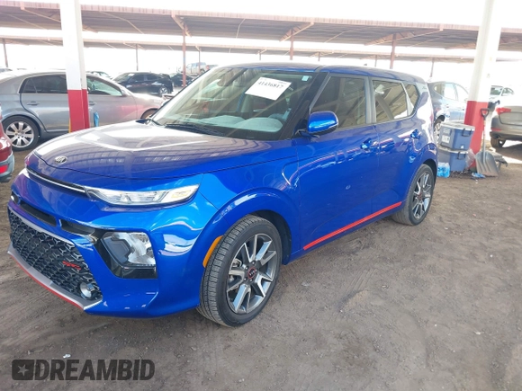 2021 Kia Soul GT-Line with VIN KNDJ63AU6M7740302, listed as a IAAI auction lot 41436817 with 42,182 mi miles and . Bid and sale history available at DreamBid. Image 2.