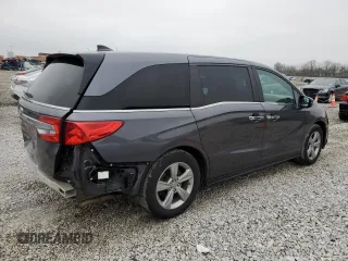 2018 Honda Odyssey EX-L with VIN 5FNRL6H78JB091153, listed as a Copart auction lot 52743715 with 69,849 mi miles and Salvage Title. Bid and sale history available at DreamBid. Image 3.
