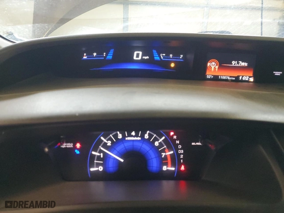 2013 Honda Civic Sdn LX with VIN 19XFB2F50DE096096, listed as a Copart auction lot 49774385 with 110,874 mi miles and Salvage Title. Bid and sale history available at carsss.com. Image 9.