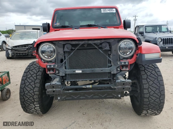 2018 Jeep Wrangler Unlimited Sahara with VIN 1C4HJXEG5JW168049, listed as a Copart auction lot 50514895 with 54,646 mi miles and Salvage Title. Bid and sale history available at carsss.com. Image 5.