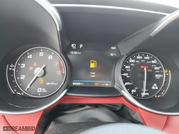 2018 Alfa Romeo Giulia Quadrifoglio with VIN ZARFAEAV2J7567209, listed as a Copart auction lot 50483614 with 69,369 mi miles and Salvage Title. Bid and sale history available at carsss.com. Image 9.