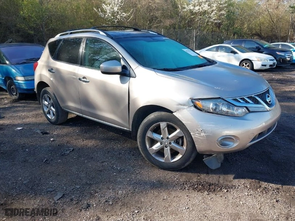 2010 Nissan Murano S with VIN JN8AZ1MU8AW013594, listed as a IAAI auction lot 41759377 with 109,272 mi miles. Bid and sale history available at carsss.com. Image 1.