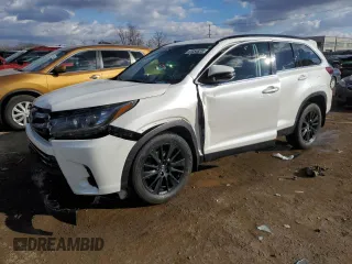 2019 Toyota Highlander SE with VIN 5TDJZRFH7KS613583, listed as a Copart auction lot 47054825 with 78,657 mi miles and Salvage Title. Bid and sale history available at carsss.com. Image 1.