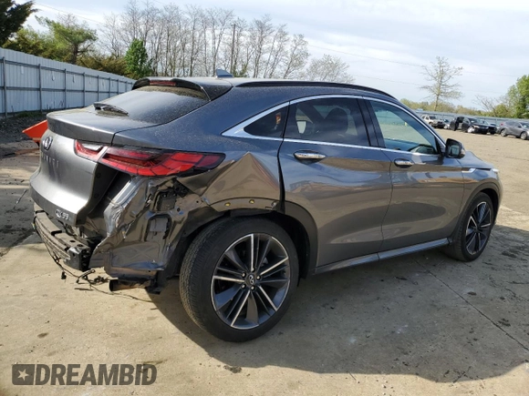 2023 Infiniti QX55 Essential with VIN 3PCAJ5KR9PF102225, listed as a Copart auction lot 53960505 with 40,156 mi miles and Salvage title. Bid and sale history available at DreamBid. Image 3.