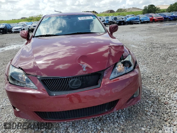 2008 Lexus IS with VIN JTHBK262682068860, listed as a Copart auction lot 51438115 with 148,971 mi miles and Salvage Title. Bid and sale history available at carsss.com. Image 5.