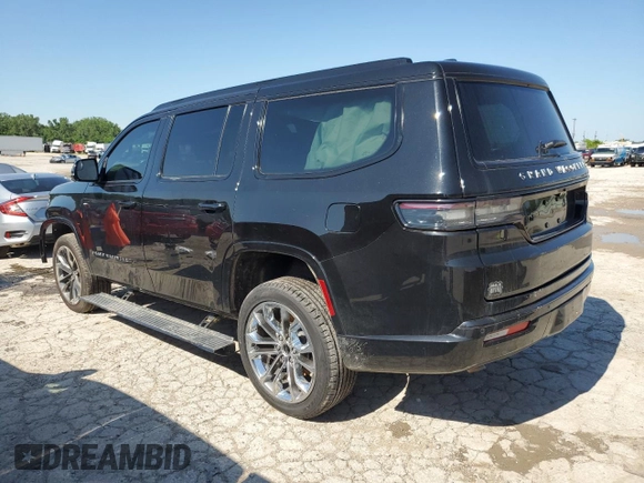 2024 Jeep Grand Wagoneer Series II Obsidian with VIN 1C4SJVFP5RS192539, listed as a Copart auction lot 62644495 with 7,780 mi miles and Salvage title. Bid and sale history available at DreamBid. Image 2.
