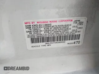 2004 Mitsubishi Outlander LS with VIN JA4LZ31F04U060022, listed as a IAAI auction lot 41775408 with 83,515 mi miles. Bid and sale history available at carsss.com. Image 9.