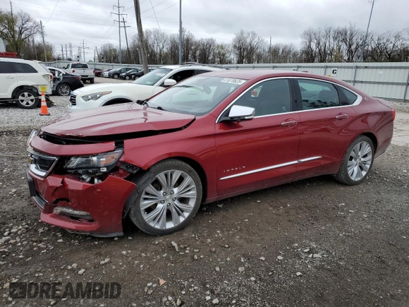 2018 Chevrolet Impala Premier with VIN 2G1125S33J9170355, listed as a Copart auction lot 51070625 with 107,899 mi miles and Salvage Title. Bid and sale history available at DreamBid. Image 1.