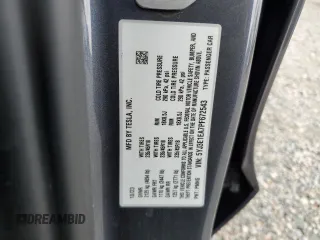 2023 Tesla Model 3 с VIN 5YJ3E1EA7PF672543, выставлен на аукционе Copart как лот 60965665 с пробегом 8 370 миль миль и Списание • Salvage title. История ставок и продаж доступна на DreamBid. Изображение 12.