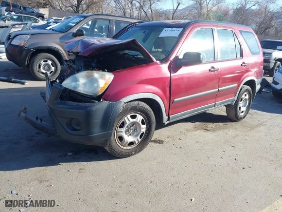 2005 Honda CR-V LX with VIN JHLRD78505C062253, listed as a IAAI auction lot 41756129 with 210,955 mi miles. Bid and sale history available at carsss.com. Image 18.