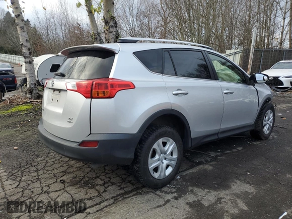 2015 Toyota RAV4 LE with VIN JTMBFREV8FJ026526, listed as a Copart auction lot 86585454 with Not Provided miles and Salvage Title. Bid and sale history available at carsss.com. Image 3.