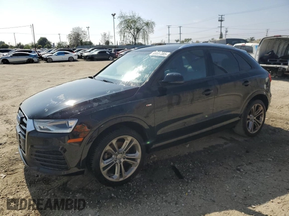 2018 Audi Q3 Premium with VIN WA1BCCFS0JR013994, listed as a Copart auction lot 55537385 with 145,607 mi miles and Clean title. Bid and sale history available at DreamBid. Image 1.