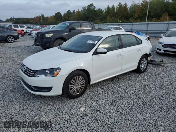 2014 Volkswagen Passat Wolfsburg Ed with VIN 1VWAS7A35EC096324, listed as a Copart auction lot 76344514 with 72,987 mi miles and Salvage Title. Bid and sale history available at carsss.com. Image 1.