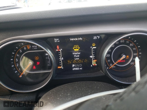 2019 Jeep Wrangler Unlimited Sport with VIN 1C4HJXDG1KW579578, listed as a Copart auction lot 88241065 with 69,083 mi miles and Salvage title. Bid and sale history available at DreamBid. Image 9.