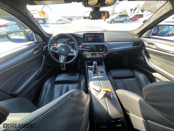 2019 BMW M5 with VIN WBSJF0C55KB447658, listed as a Copart auction lot 46327825 with 90,216 mi miles and Clean Title. Bid and sale history available at carsss.com. Image 9.